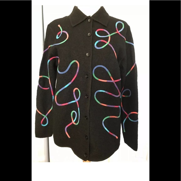 Ladies Wool Shirt Style Jacket/Sweater Size M - Picture 1 of 6